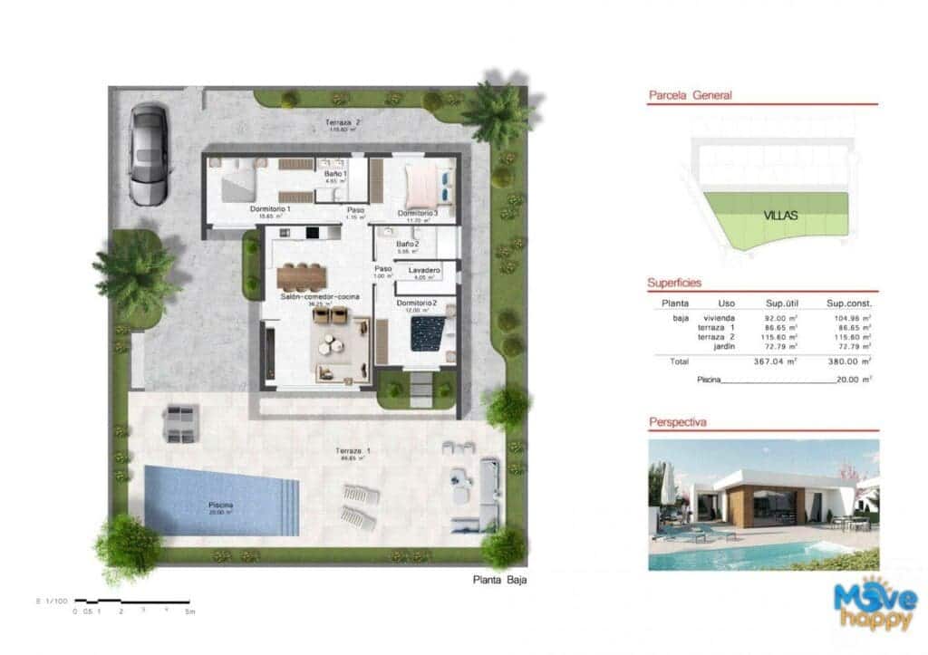 3 soveværelse Villa til salg i Banos y Mendigo med swimmingpool garage - € 429.900 (Ref: 8241906)