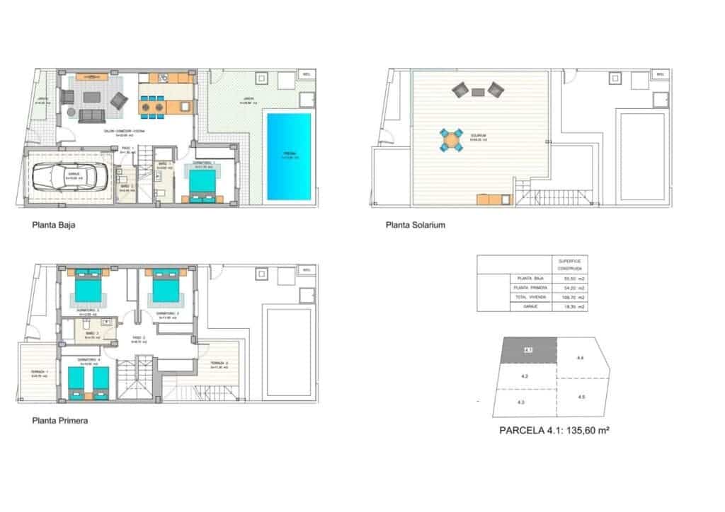 4 soveværelse Villa til salg i Los Belones med swimmingpool garage - € 355.000 (Ref: 8255413)