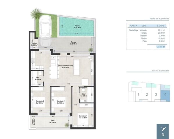 3 bedroom Penthouse for sale in Los Peñascos - El Salero - Los Imbernones, San Pedro del Pinatar with pool garage - € 449,000 (Ref: 8286511)