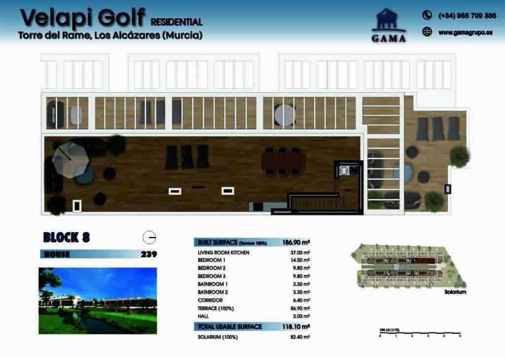 3 soveværelse Penthouse til salg i Los Alcazares med swimmingpool garage - € 395.000 (Ref: 8318857)