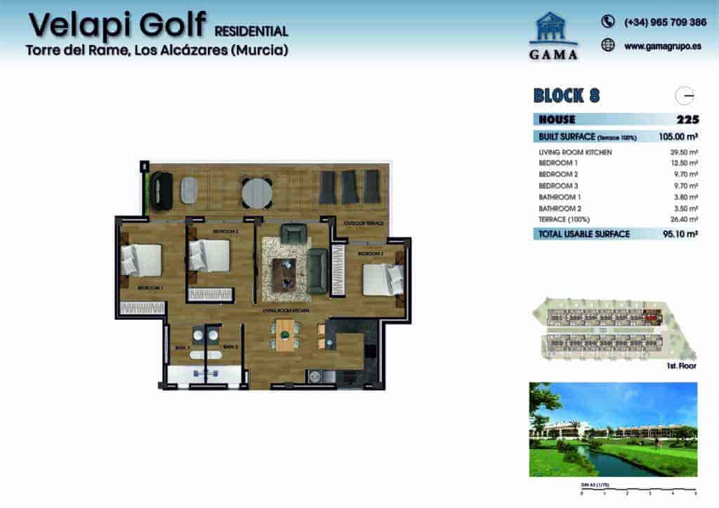 3 soveværelse Lejlighed til salg i Los Alcazares med swimmingpool garage - € 308.000 (Ref: 8318860)