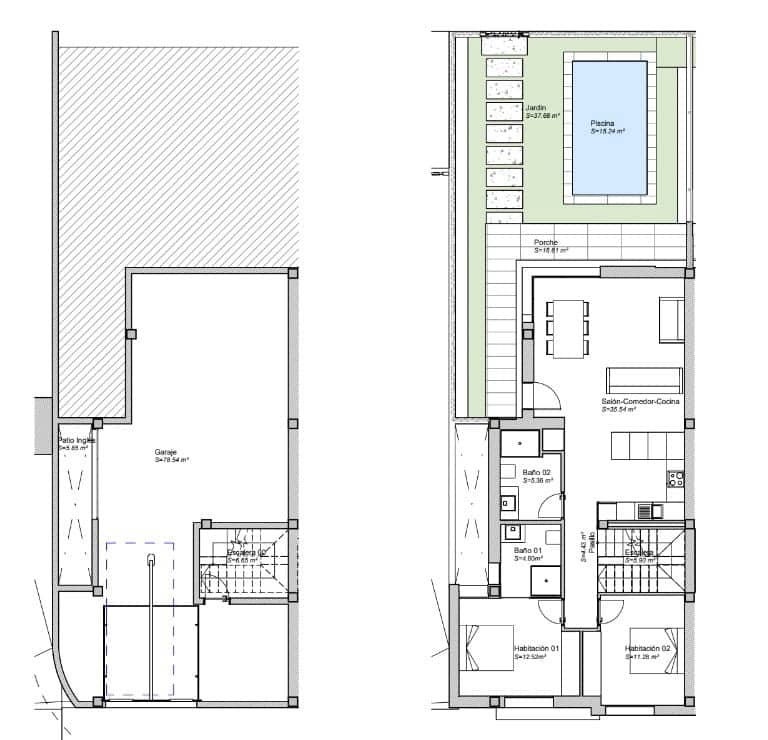 3 soveværelse Villa til salg i Los Alcazares med swimmingpool garage - € 456.000 (Ref: 8614683)
