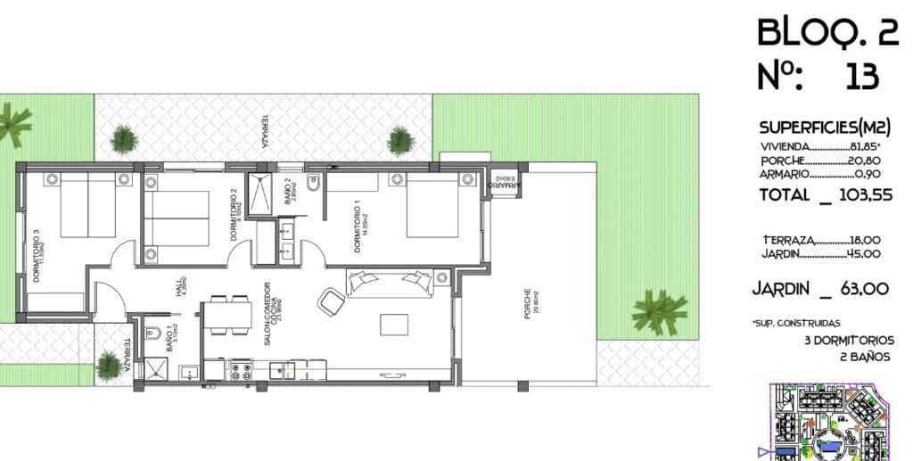 3 soverom Leilighet til salgs i Guardamar del Segura med svømmebasseng garasje - € 251 000 (Ref: 8782987)