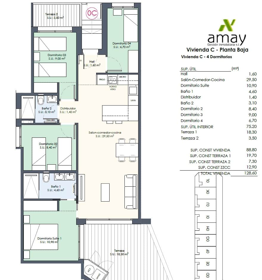 3 sypialnia Apartament na sprzedaż w Benijofar z basenem garażem - 328 000 € (Ref: 8782991)