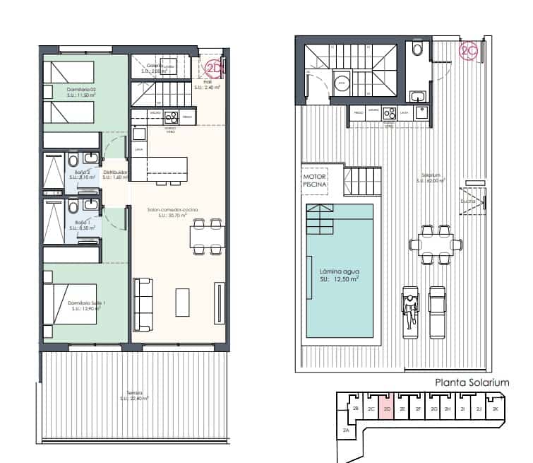 2 bedroom Penthouse for sale in Benijofar with pool garage - € 421,000 (Ref: 8782992)