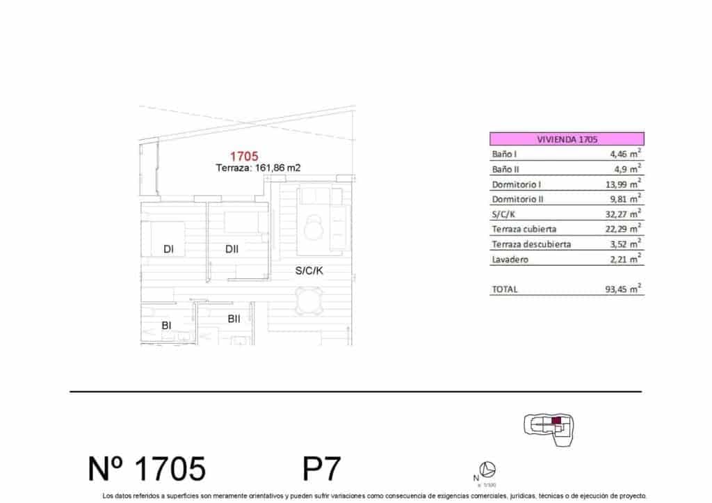 2 makuuhuone Kattohuoneisto myytävänä paikassa San Miguel de Salinas mukana uima-altaan 
autotalli - 319 900 € (Ref: 8934819)