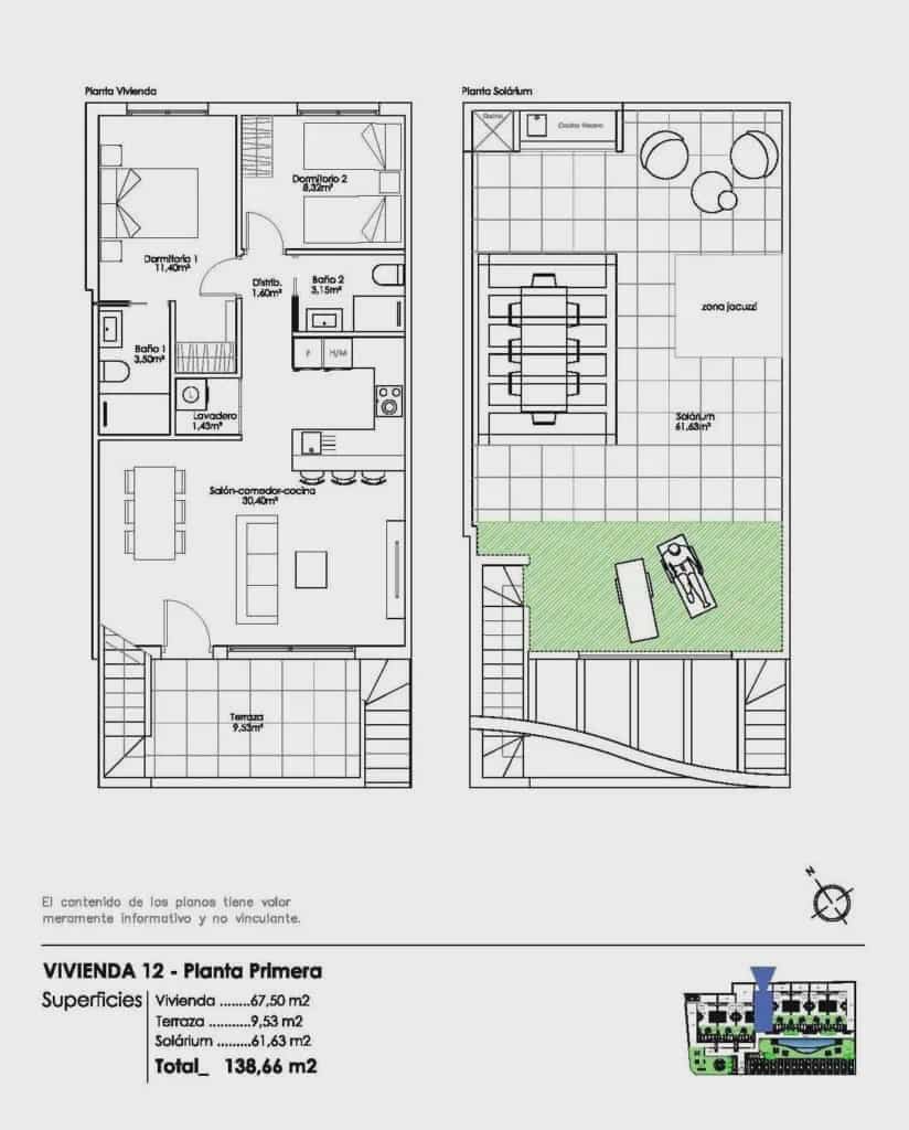 2 soveværelse Penthouse til salg i Pilar de la Horadada med swimmingpool garage - € 275.000 (Ref: 8950058)