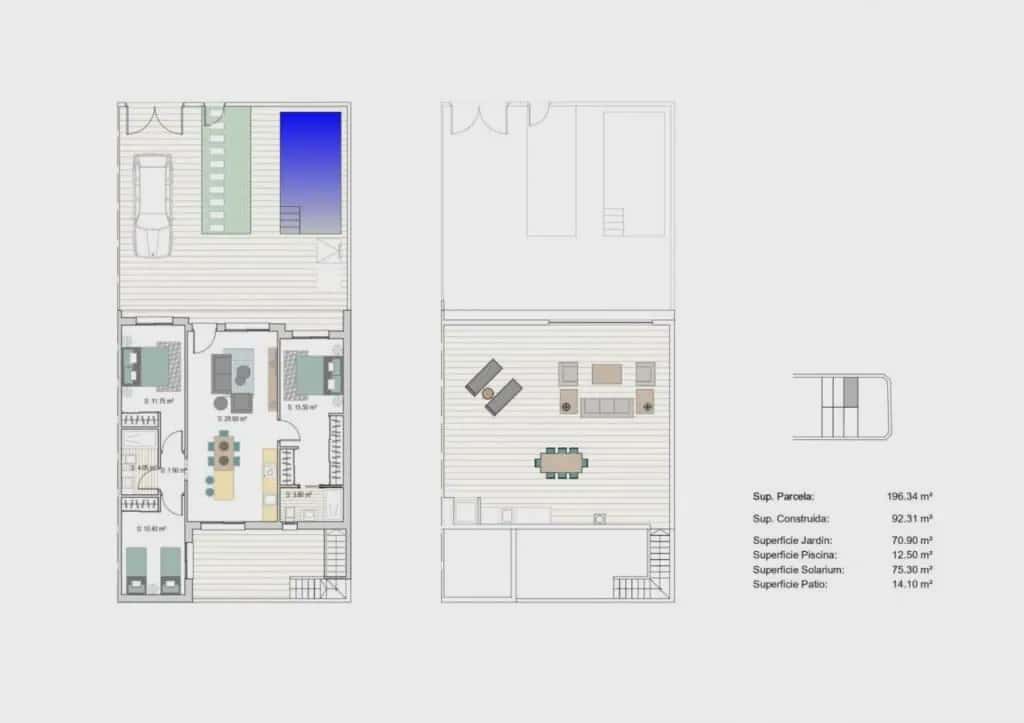 3 soveværelse Villa til salg i San Javier med swimmingpool garage - € 365.500 (Ref: 8950063)