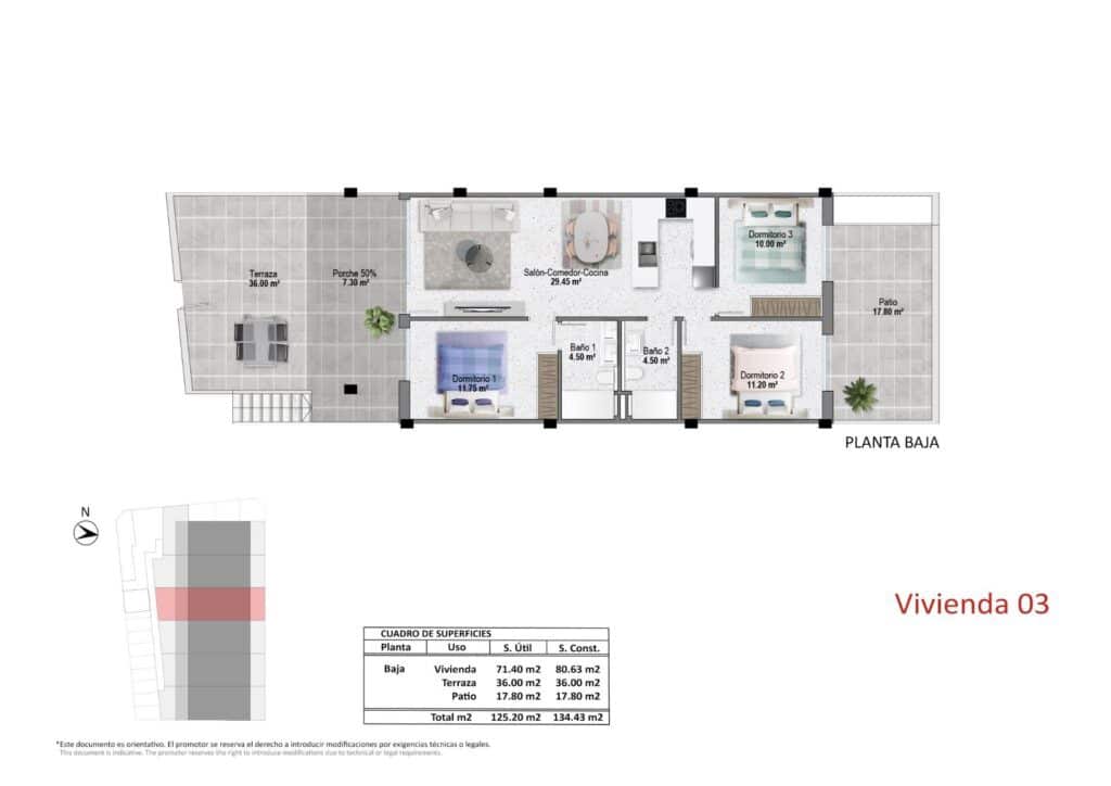 3 camera da letto Appartamento in vendita in Pilar de la Horadada con piscina garage - 289.900 € (Rif: 8969884)