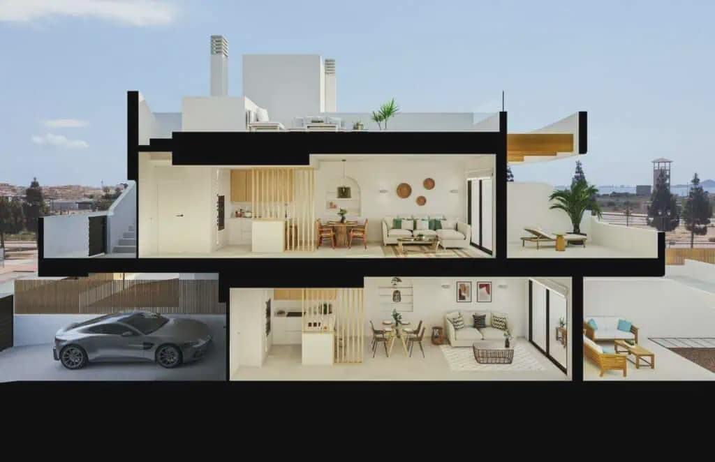 2 soveværelse Lejlighed til salg i Los Alcazares med swimmingpool garage - € 299.000 (Ref: 9017442)