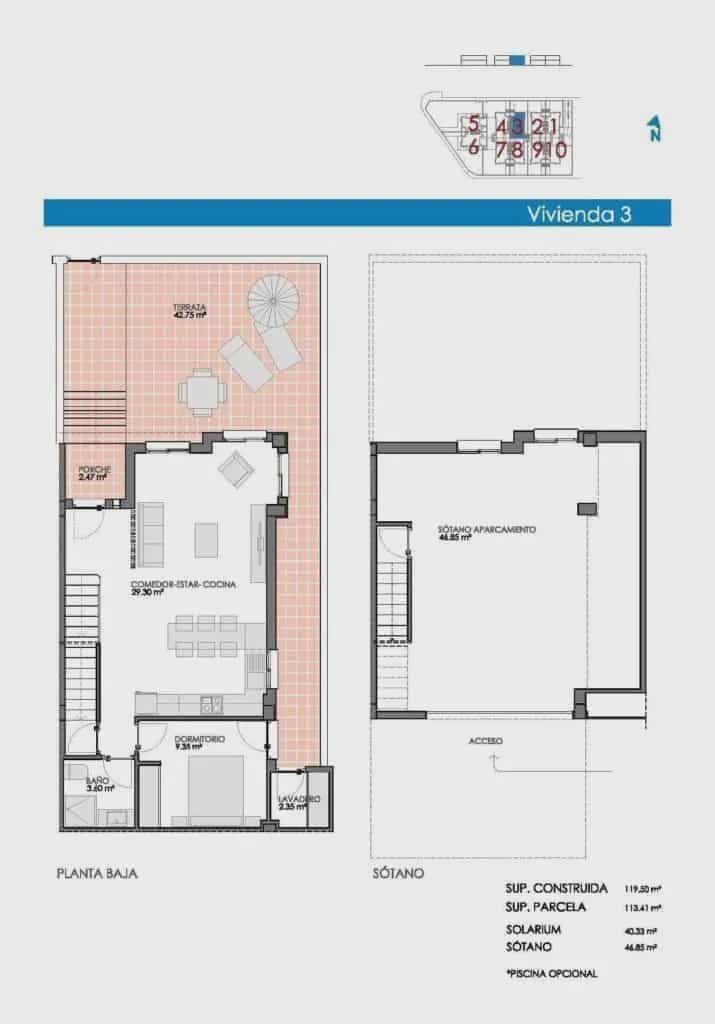 4 bedroom Townhouse for sale in Bigastro with pool garage - € 269,900 (Ref: 9102691)