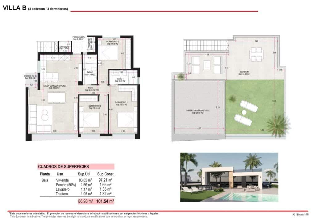 3 soveværelse Lejlighed til salg i Alhama de Murcia med swimmingpool garage - € 335.000 (Ref: 9188003)