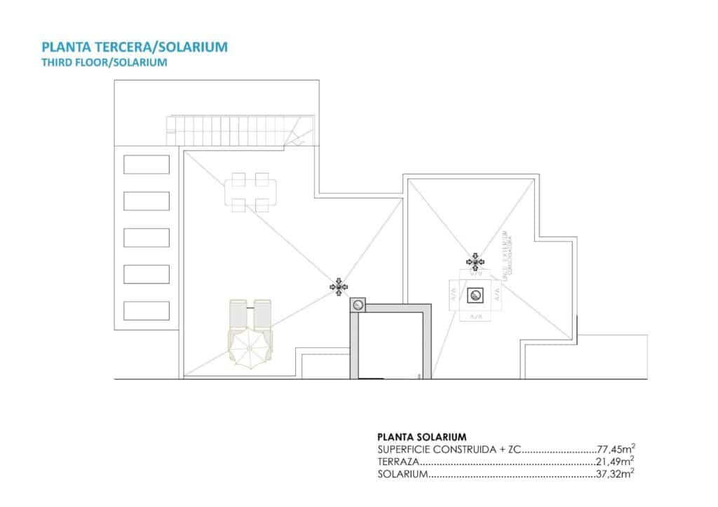 2 soveværelse Penthouse til salg i Los Alcazares med swimmingpool garage - € 319.900 (Ref: 9206226)