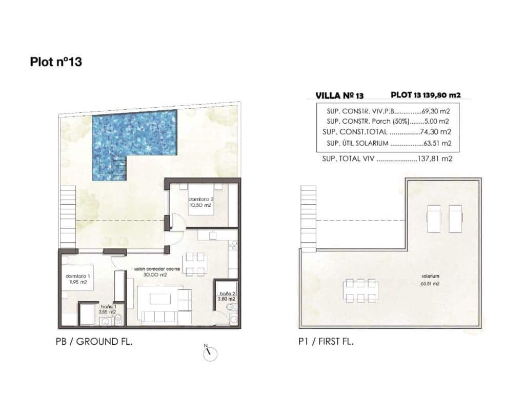 2 camera da letto Villa in vendita in Pilar de la Horadada con piscina garage - 315.900 € (Rif: 9212511)