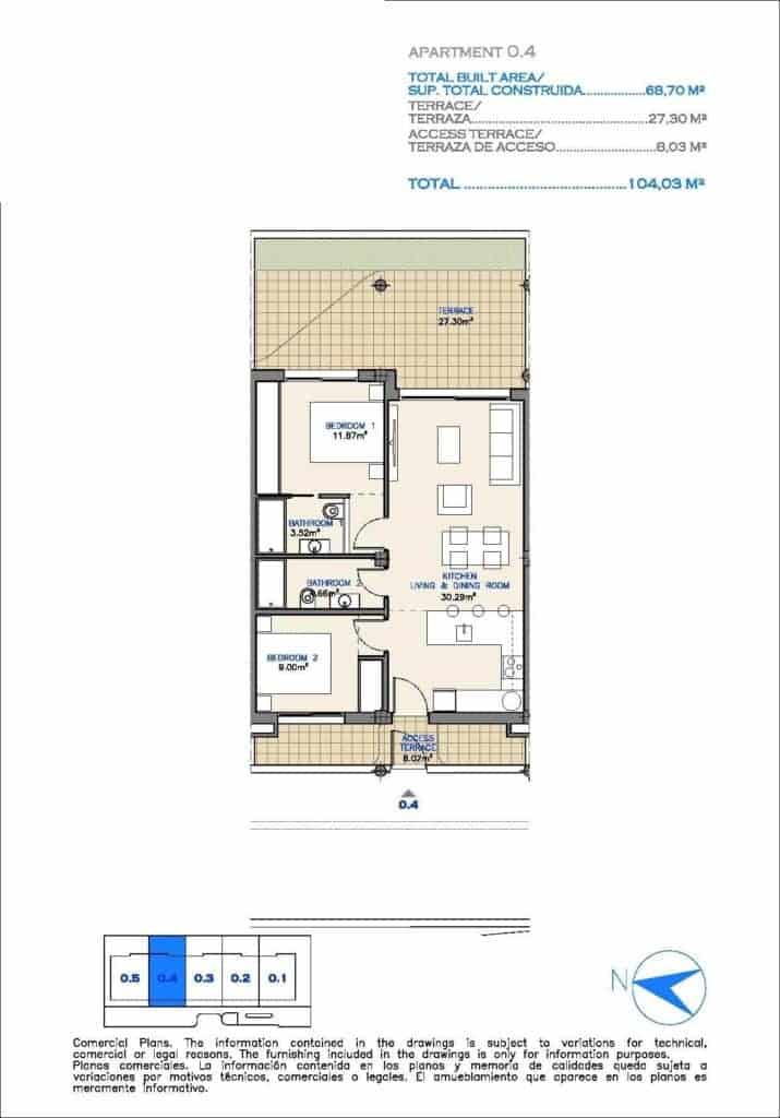 2 makuuhuone Huoneisto myytävänä paikassa Los Alcazares mukana uima-altaan 
autotalli - 275 000 € (Ref: 9256723)