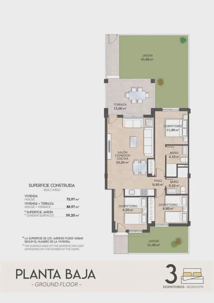 3 makuuhuone Huoneisto myytävänä paikassa San Miguel de Salinas mukana uima-altaan 
autotalli - 251 600 € (Ref: 9303045)