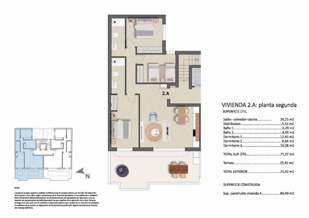 3 soveværelse Penthouse til salg i Pilar de la Horadada med swimmingpool garage - € 378.900 (Ref: 9371714)
