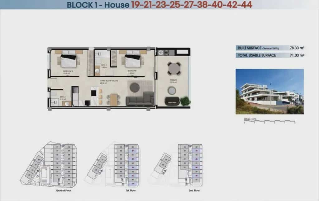 2 sovrum Takvåning till salu i La Marina med pool garage - 290 000 € (Ref: 9439670)