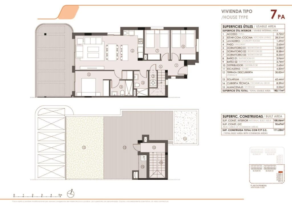 3 soveværelse Penthouse til salg i Torrevieja med swimmingpool garage - € 395.000 (Ref: 9443041)