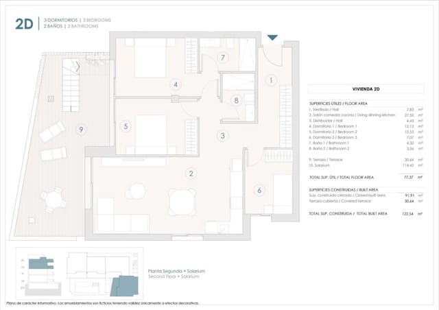 3 sovrum Takvåning till salu i Benijófar med pool garage - 410 000 € (Ref: 9465149)