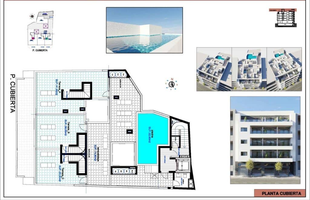 3 soveværelse Penthouse til salg i Torrevieja med swimmingpool garage - € 469.000 (Ref: 9512001)