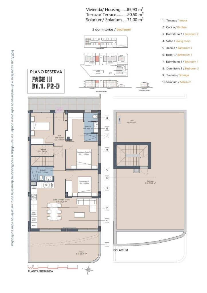 3 quarto Penthouse para venda em Los Alcazares com piscina garagem - 399 900 € (Ref: 9526079)