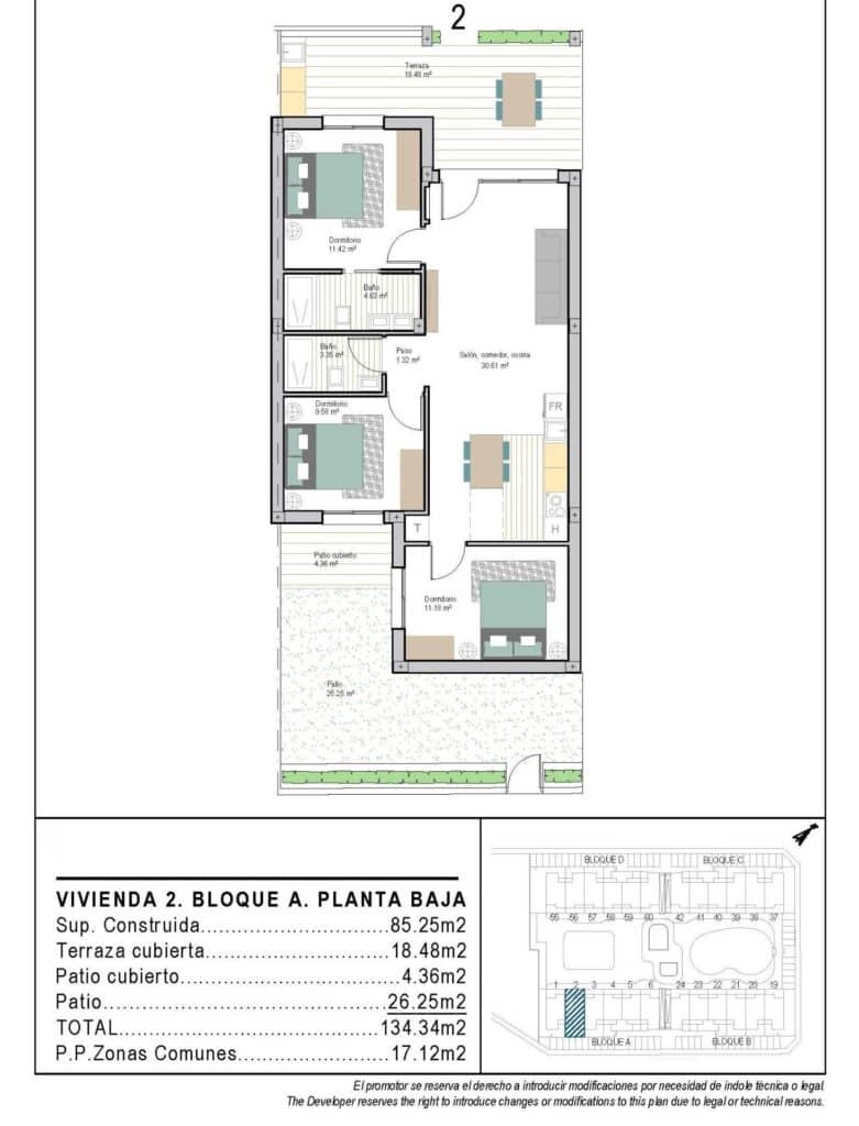 Apartamento de 3 habitaciones en San Cayetano en venta con piscina garaje - 263.900 € (Ref: 9598630)