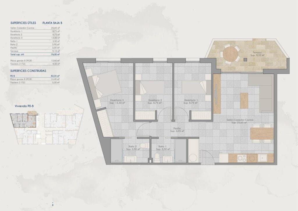 3 soveværelse Lejlighed til salg i Los Cuarteros med swimmingpool garage - € 249.000 (Ref: 9700394)