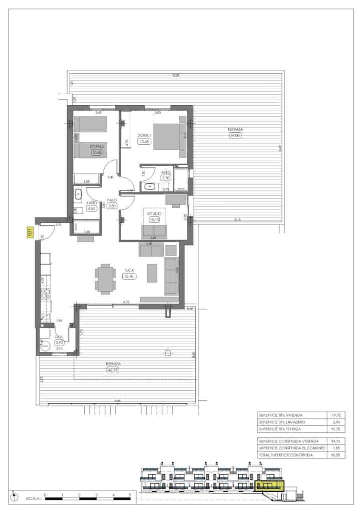 3 sypialnia Apartament na sprzedaż w Algorfa z basenem garażem - 349 000 € (Ref: 9700397)