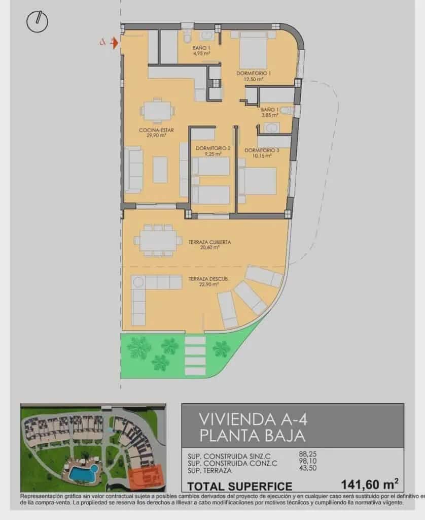 3 camera da letto Appartamento in vendita in Los Alcazares con piscina garage - 349.900 € (Rif: 9751572)