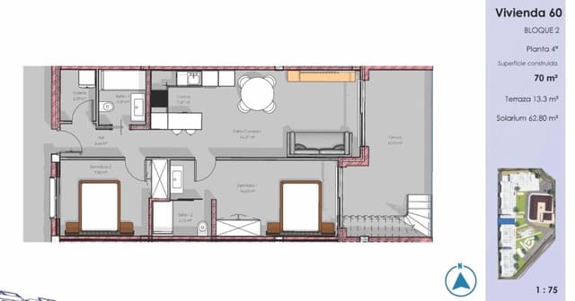 2 sovrum Takvåning till salu i El Raso, Guardamar del Segura med pool garage - 345 000 € (Ref: 9798618)