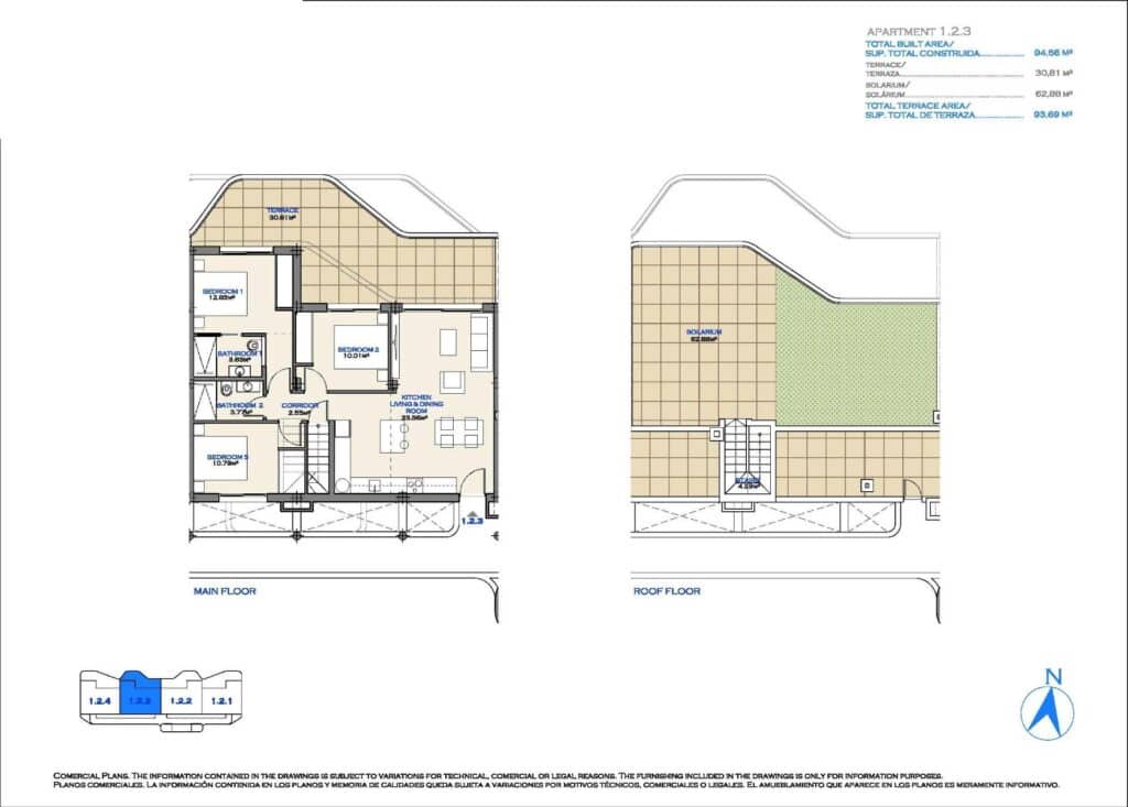 3 bedroom Penthouse for sale in Los Alcazares with pool garage - € 455,000 (Ref: 9815458)