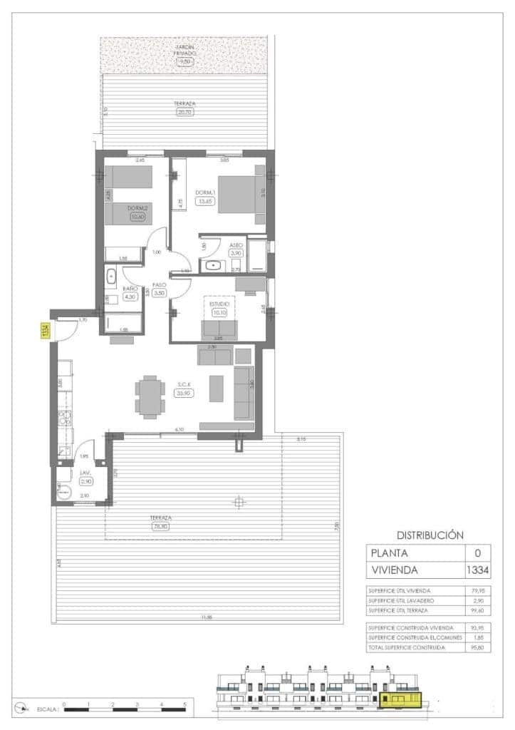 2 bedroom Apartment for sale in Algorfa with pool garage - € 318,000 (Ref: 9850919)