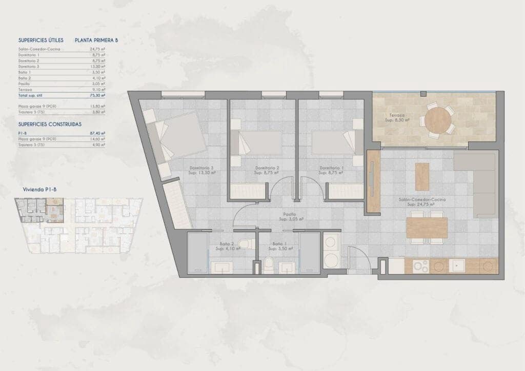 3 soverom Leilighet til salgs i Los Cuarteros med svømmebasseng garasje - € 279 000 (Ref: 9876836)
