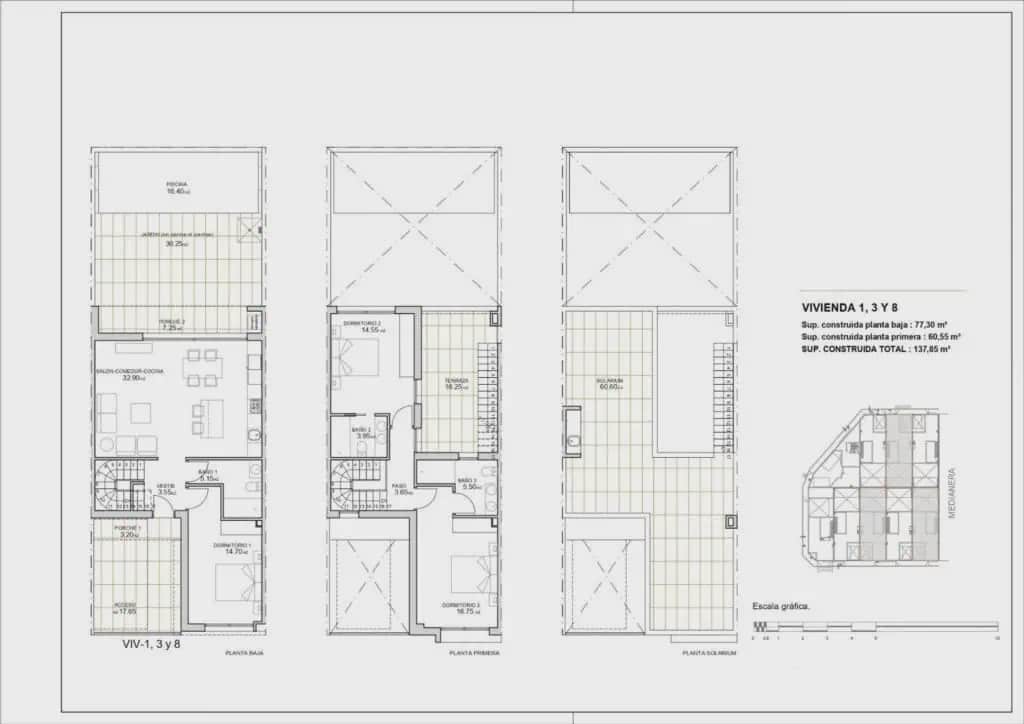 3 sypialnia Dom na sprzedaż w San Javier z basenem garażem - 299 900 € (Ref: 9899756)