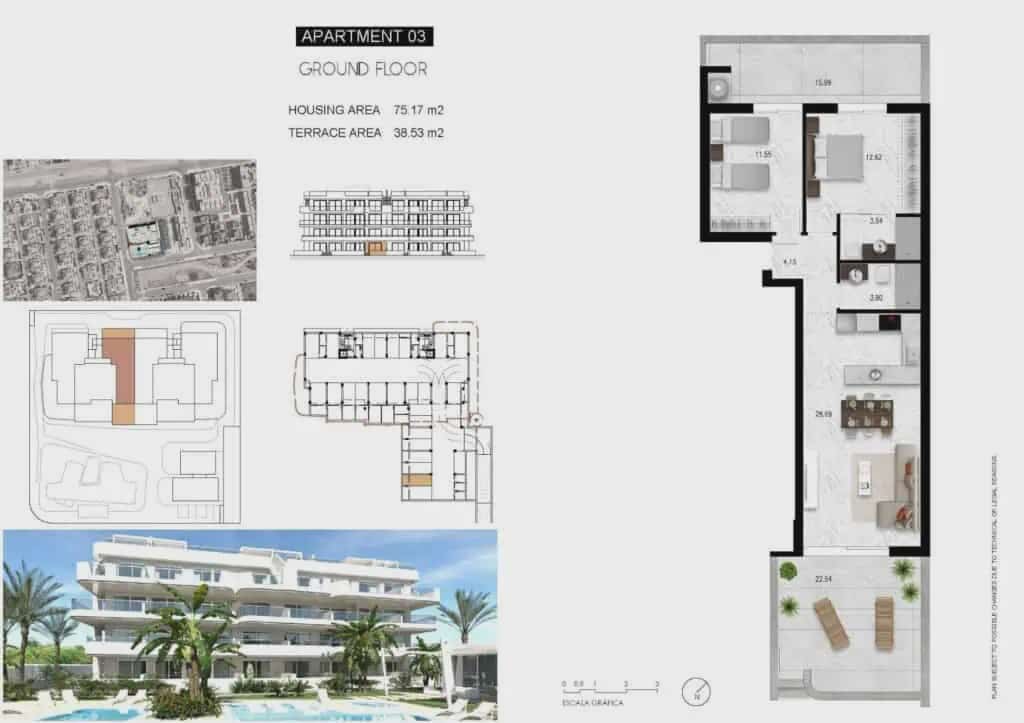 Apartamento de 2 habitaciones en Orihuela Costa en venta con piscina garaje - 399.000 € (Ref: 9927822)