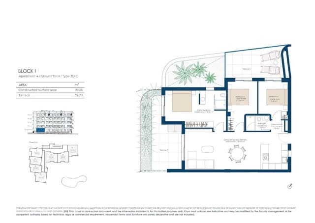 3 camera da letto Appartamento in vendita in Baños y Mendigo, Murcia città con piscina garage - 360.000 € (Rif: 9960257)
