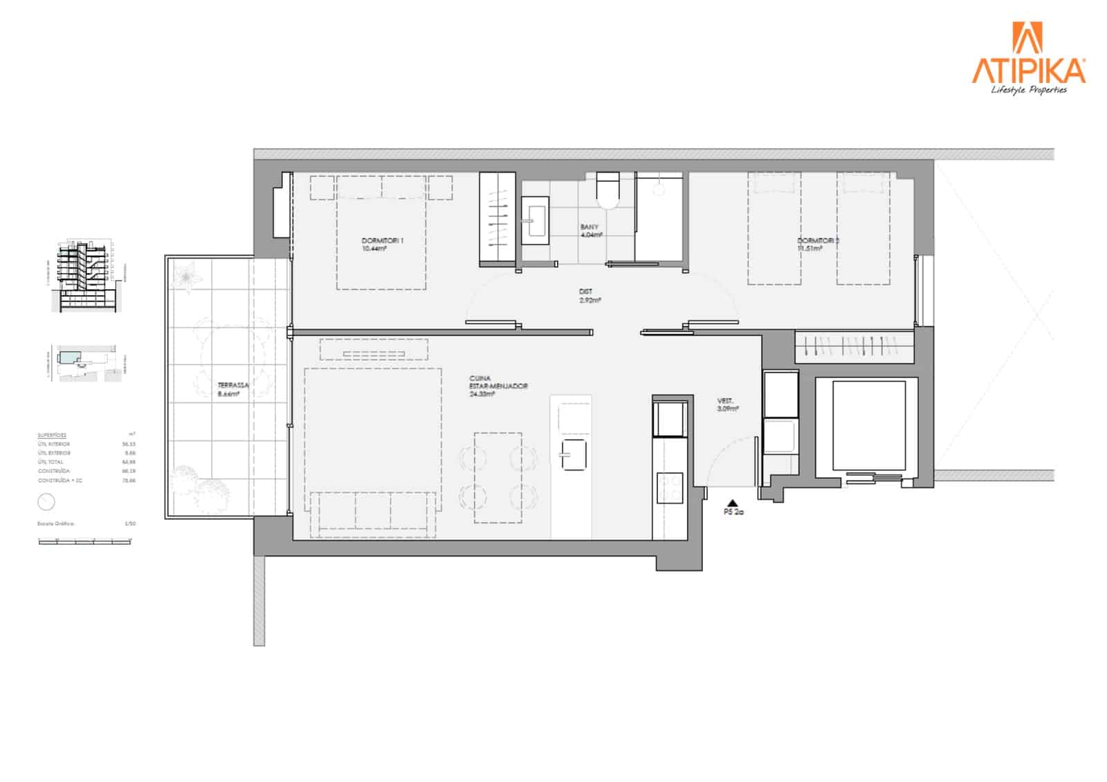 2 sypialnia Apartament na sprzedaż w Miasto Barcelona z basenem - 890 000 € (Ref: 10002546)