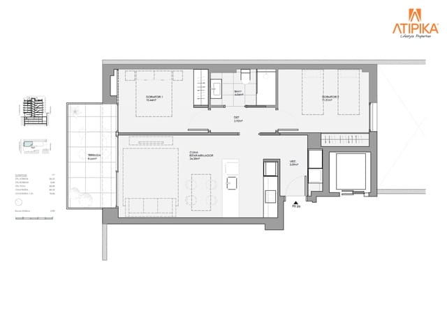 2 sovrum Lägenhet till salu i Barcelona stad med pool - 890 000 € (Ref: 10002546)