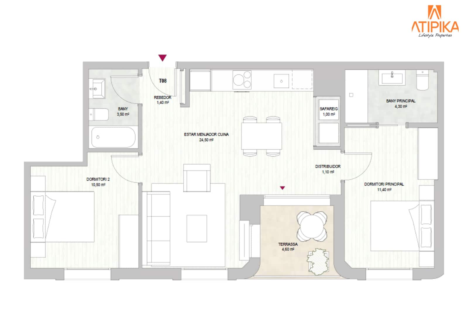2 sypialnia Apartament na sprzedaż w Miasto Barcelona z basenem - 545 000 € (Ref: 10004947)