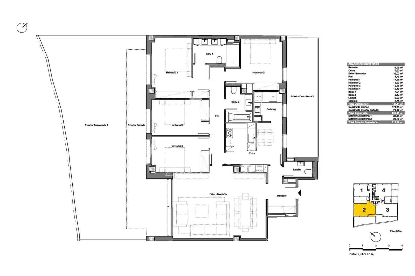 4 chambre Appartement à vendre à Barcelone ville avec piscine - 1 889 000 € (Ref: 10008214)