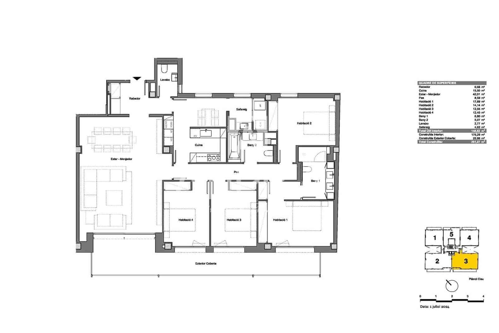 4 sypialnia Apartament na sprzedaż w Miasto Barcelona z basenem - 1 795 000 € (Ref: 10008216)
