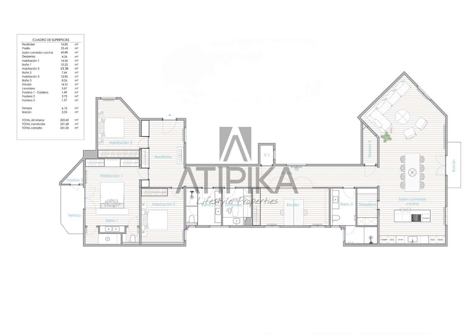 4 chambre Appartement à vendre à Barcelone ville - 1 985 000 € (Ref: 10008219)