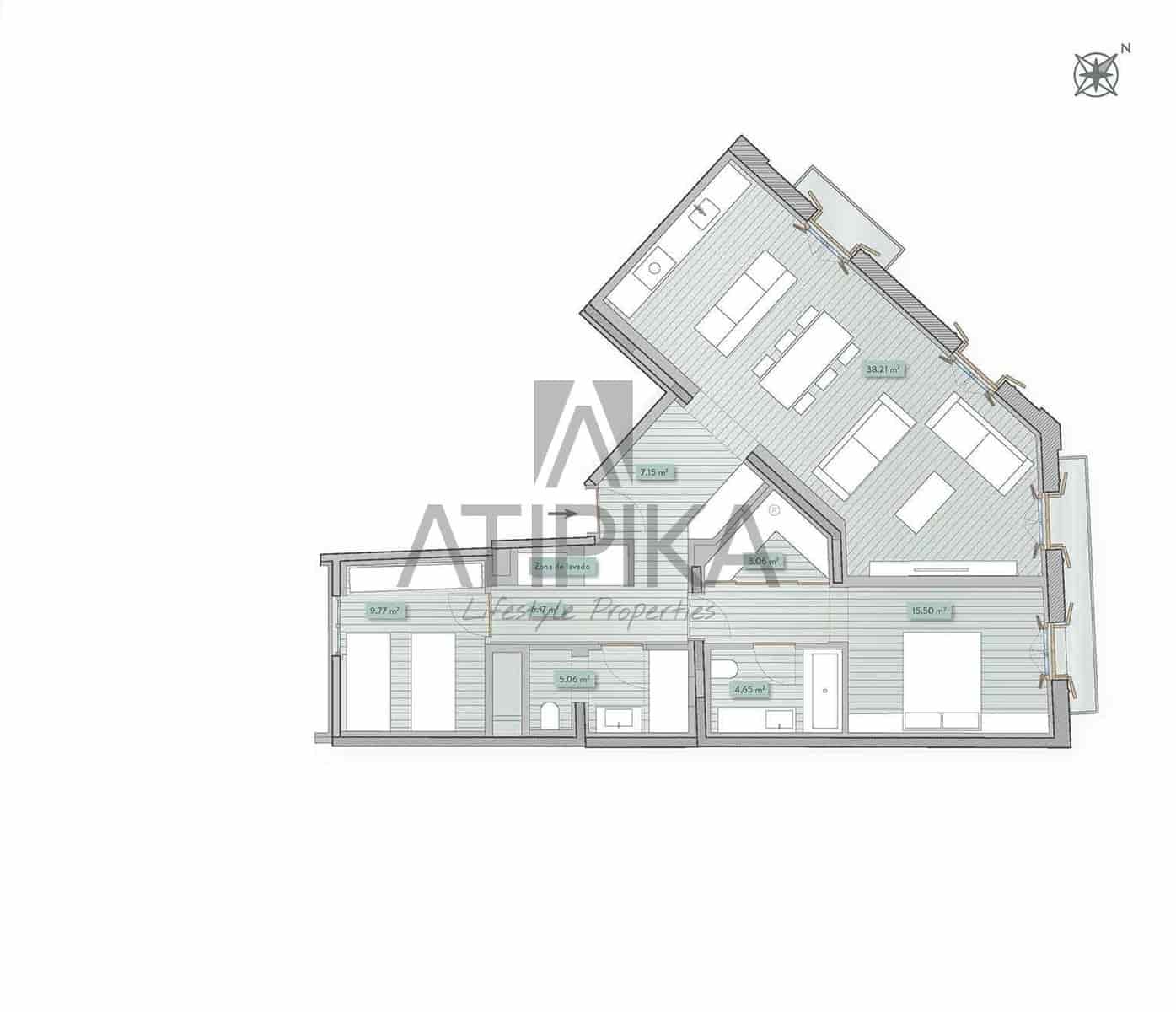 2 slaapkamer Appartement te koop in Barcelona stad - € 1.340.000 (Ref: 10008224)