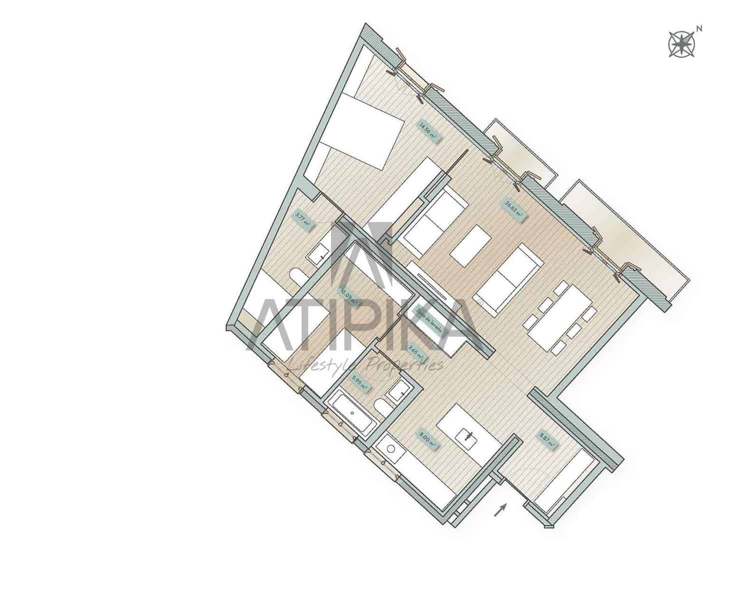 2 sovrum Lägenhet till salu i Barcelona stad - 1 200 000 € (Ref: 10008226)