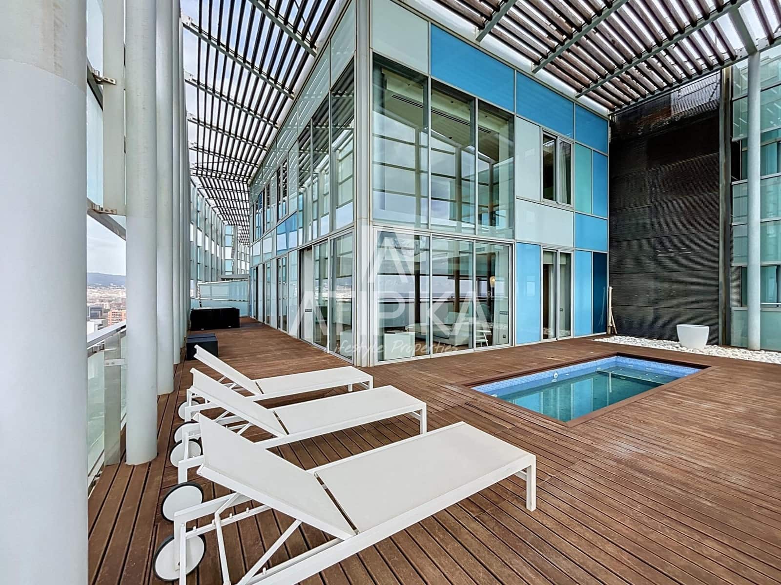 3 bedroom Penthouse for rent in Barcelona city with pool garage - € 10,000 (Ref: 10118691)