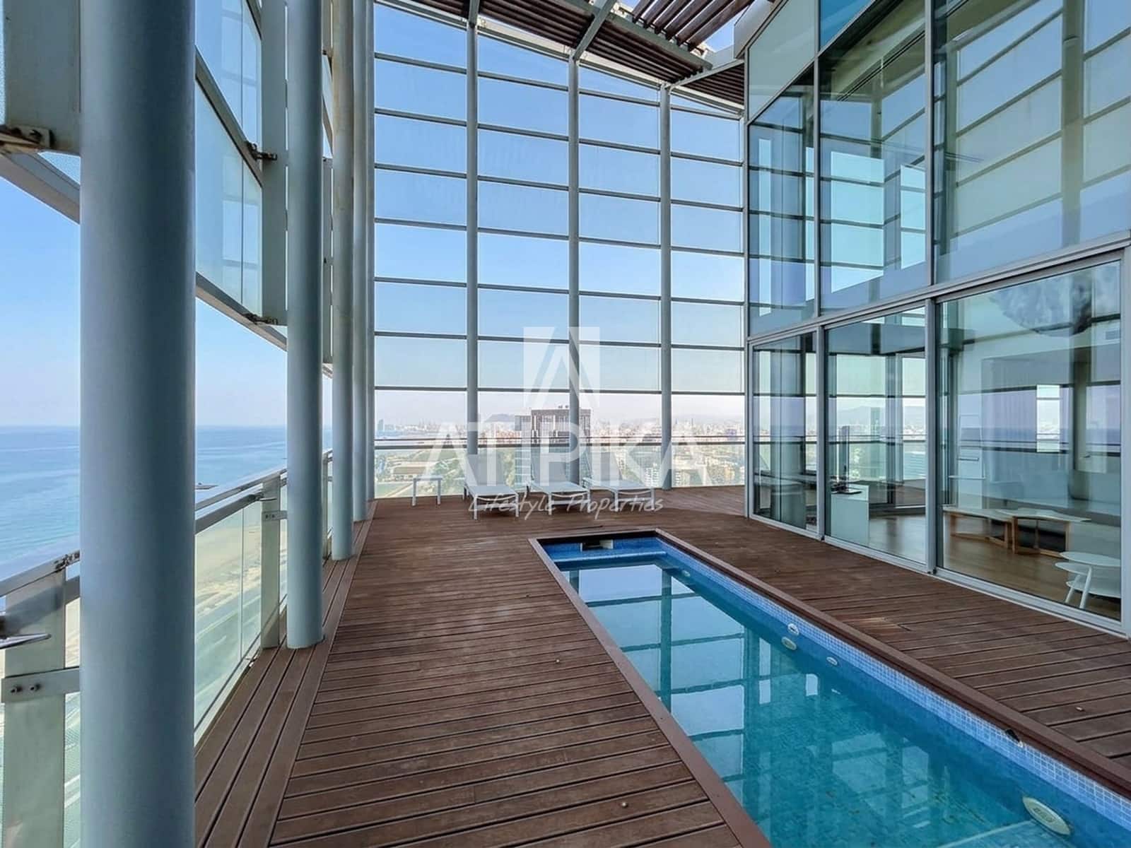 3 bedroom Penthouse for rent in Barcelona city with pool garage - € 10,000 (Ref: 10118691)
