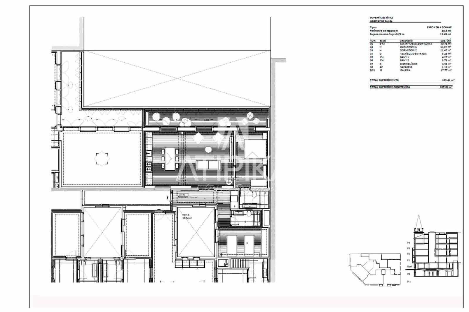 2 camera da letto Appartamento da affittare in Barcelona citta con piscina - 8.000 € (Rif: 7211381)
