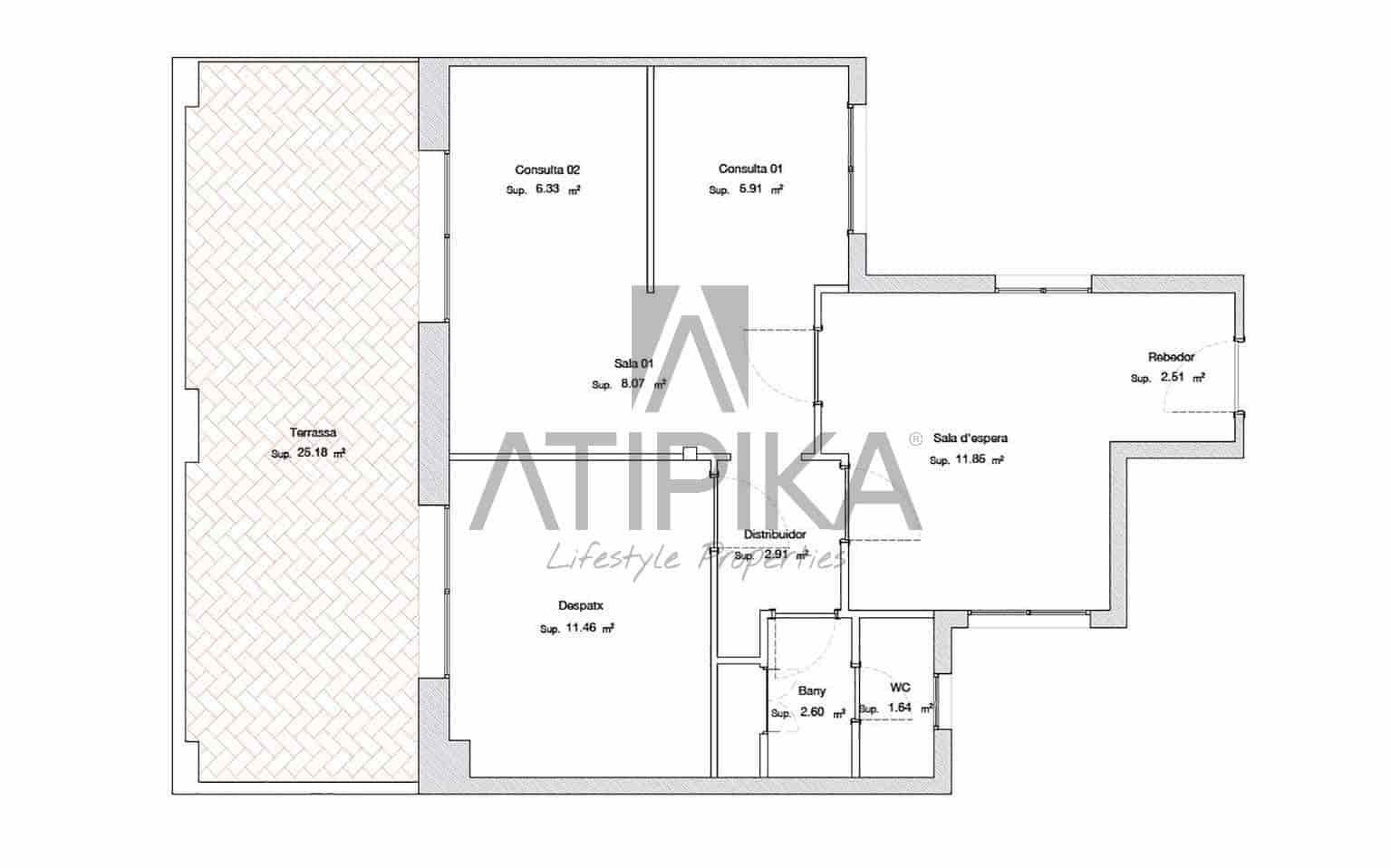 3 soveværelse Kontor til leje i Barcelona by - € 2.750 (Ref: 7453824)