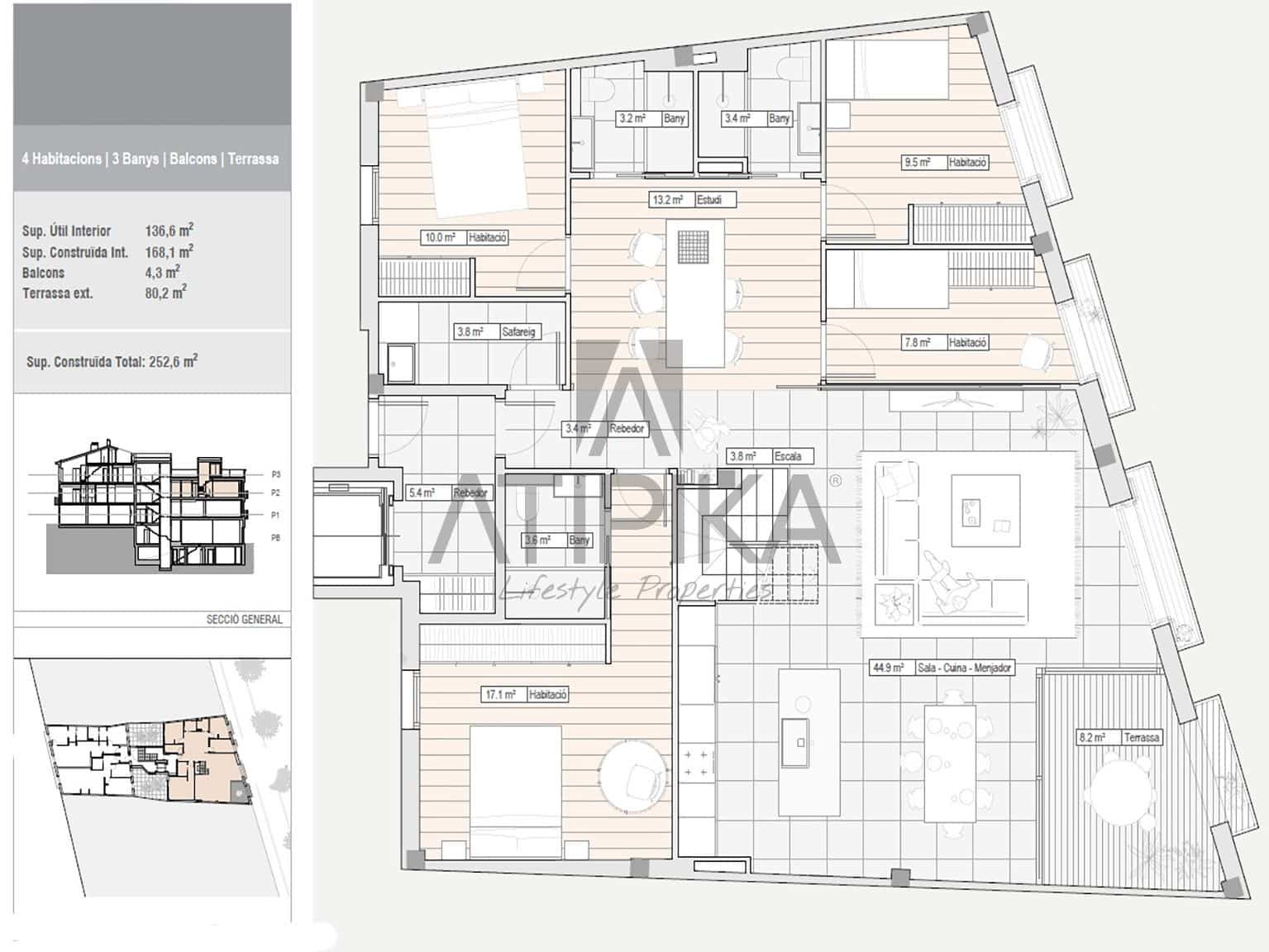 4 sypialnia Penthouse na sprzedaż w Sant Cugat del Valles - 1 880 000 € (Ref: 7851567)